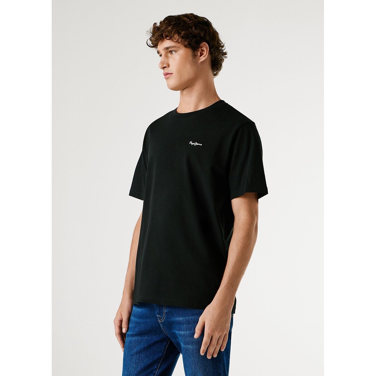 T-shirt manches courtes CONTRAST CONNOR noir, PEPE JEANS