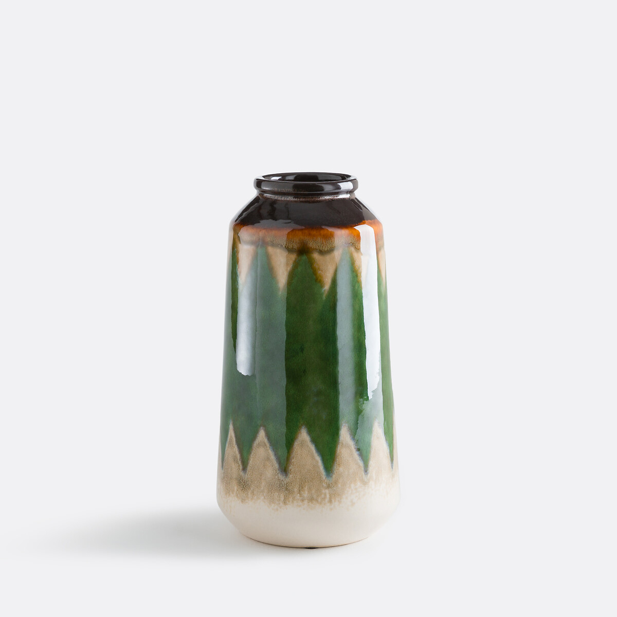 Vase vert en céramique, hauteur 29 cm, ZIA multicolore, LA REDOUTE INTERIEURS