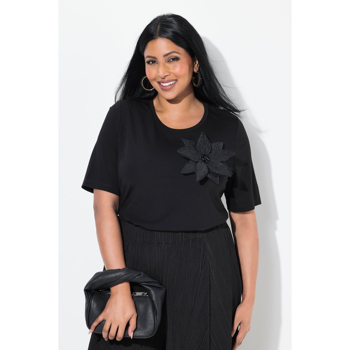 T-shirt noir, ULLA POPKEN