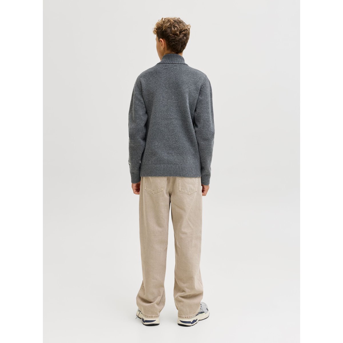 Pull en maille Junior Pull en maille dark grey melange, JACK & JONES JUNIOR