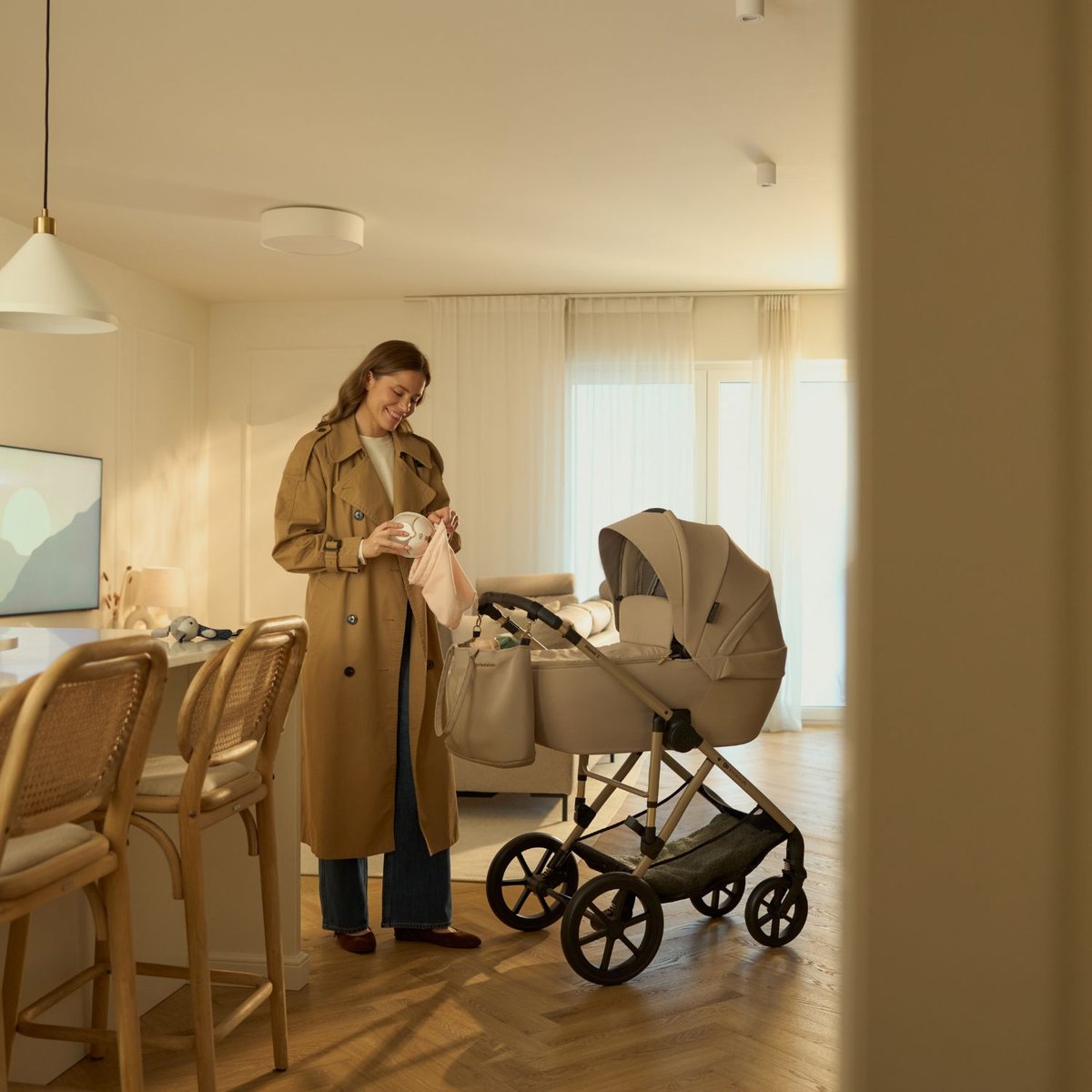 Tire-lait mains libres MamaFlow rose, KINDERKRAFT