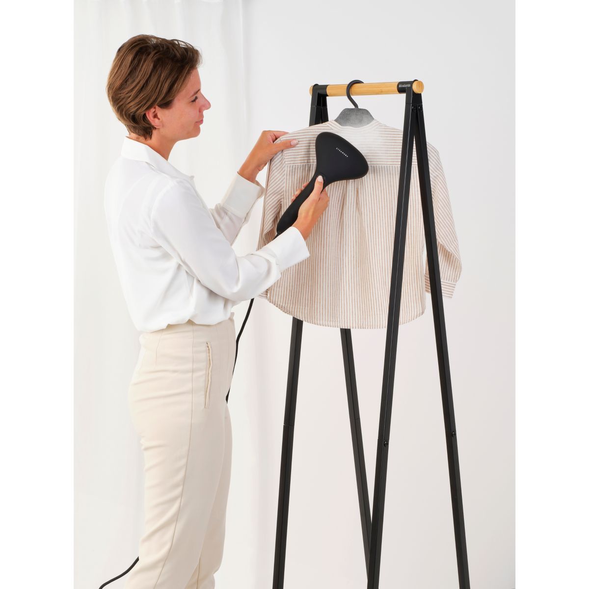 Cintres Cintre pour défroisseur Pepper Black couleur unique, BRABANTIA