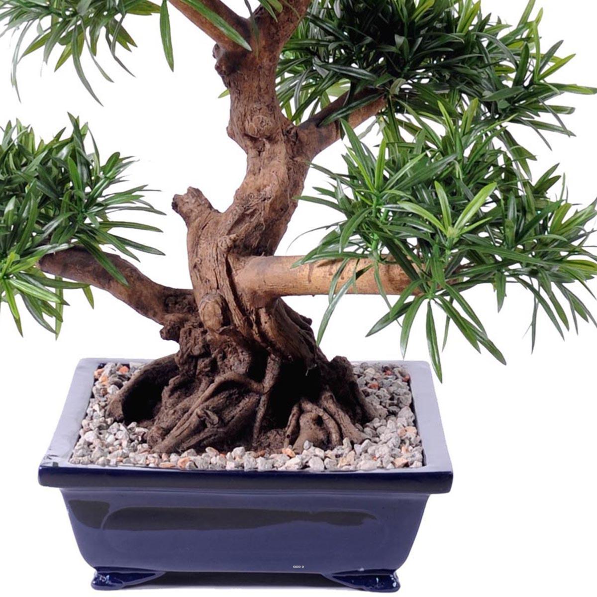 Bonsaï Podocarpus Artificiel H 70 cm D 60 cm vert, ARTIFICIELLES