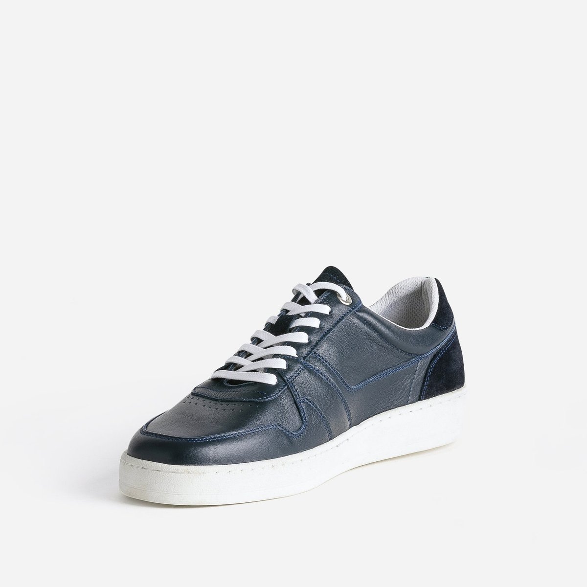 Basket en cuir PROSPER marine, ERAM