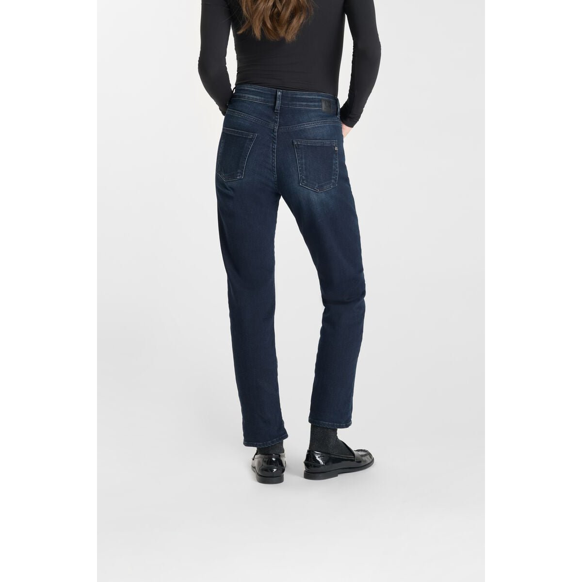 Jeans droite 400/17 mom , 7/8ème blue / black, LE TEMPS DES CERISES