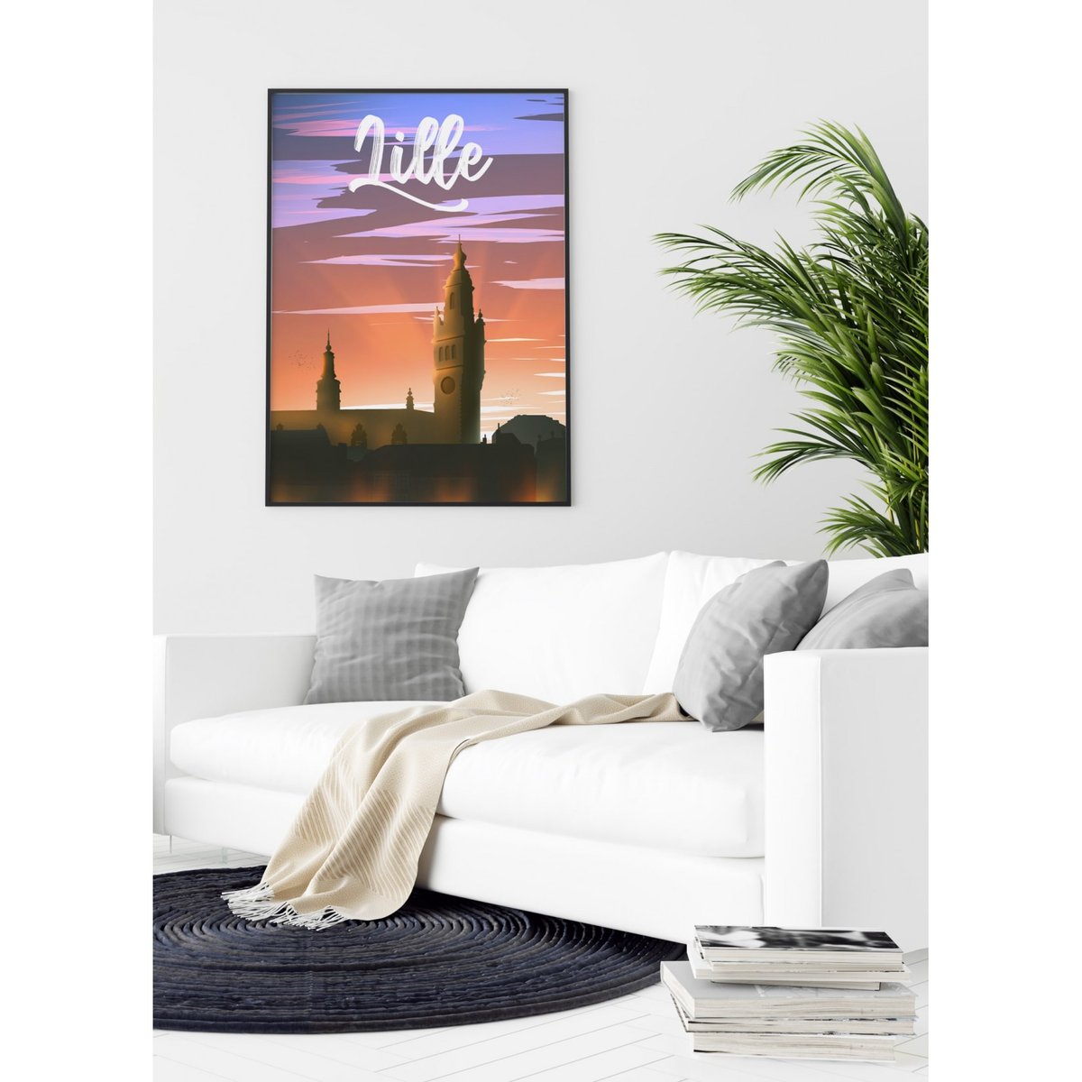 Affiche ville Lille blanc, L'AFFICHERIE