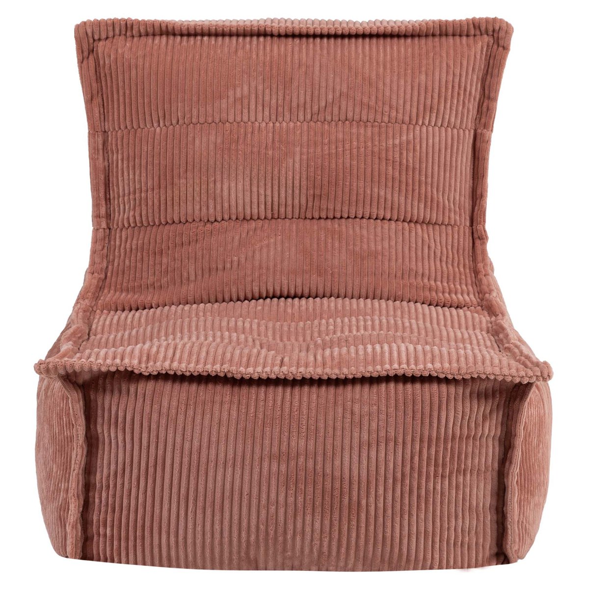 Pouf chauffeuse en velours côtelé Oeko-Tex® - DOLCE rose aube, ICON