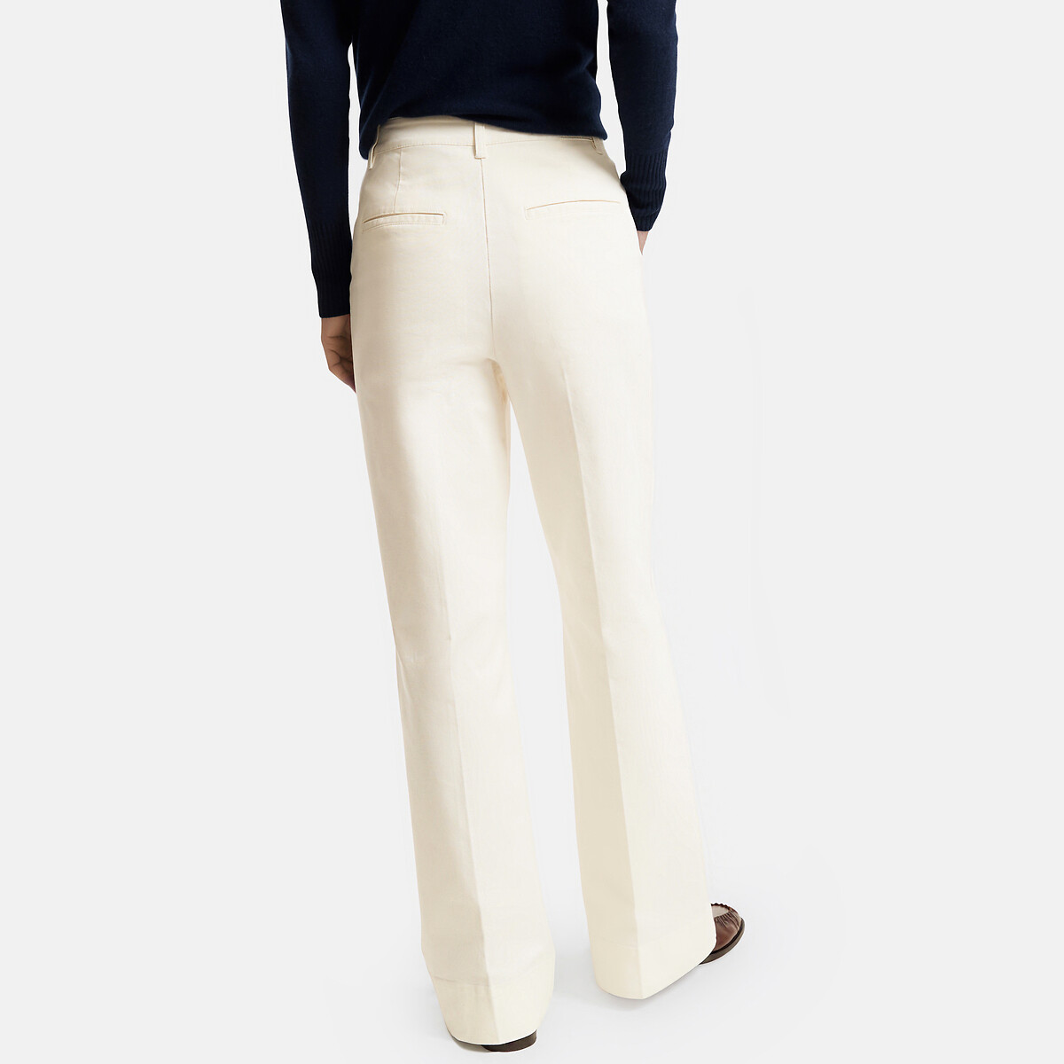 Flared-Fit-Hose aus Baumwolle elfenbein, LA REDOUTE COLLECTIONS