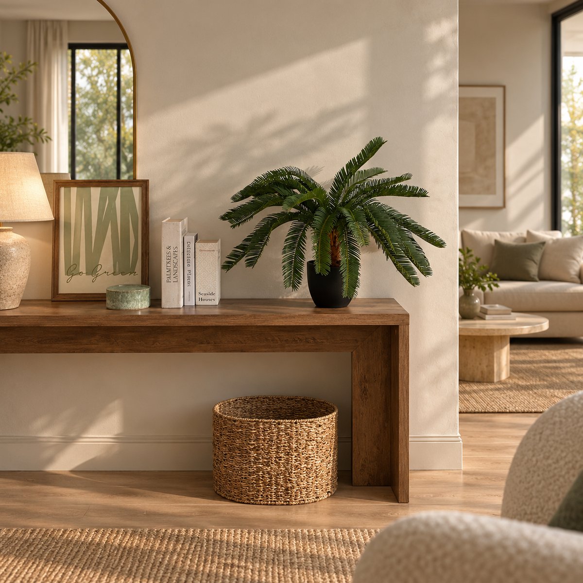 Palmier artificiel cycas 70cm vert, LIGNE DECO