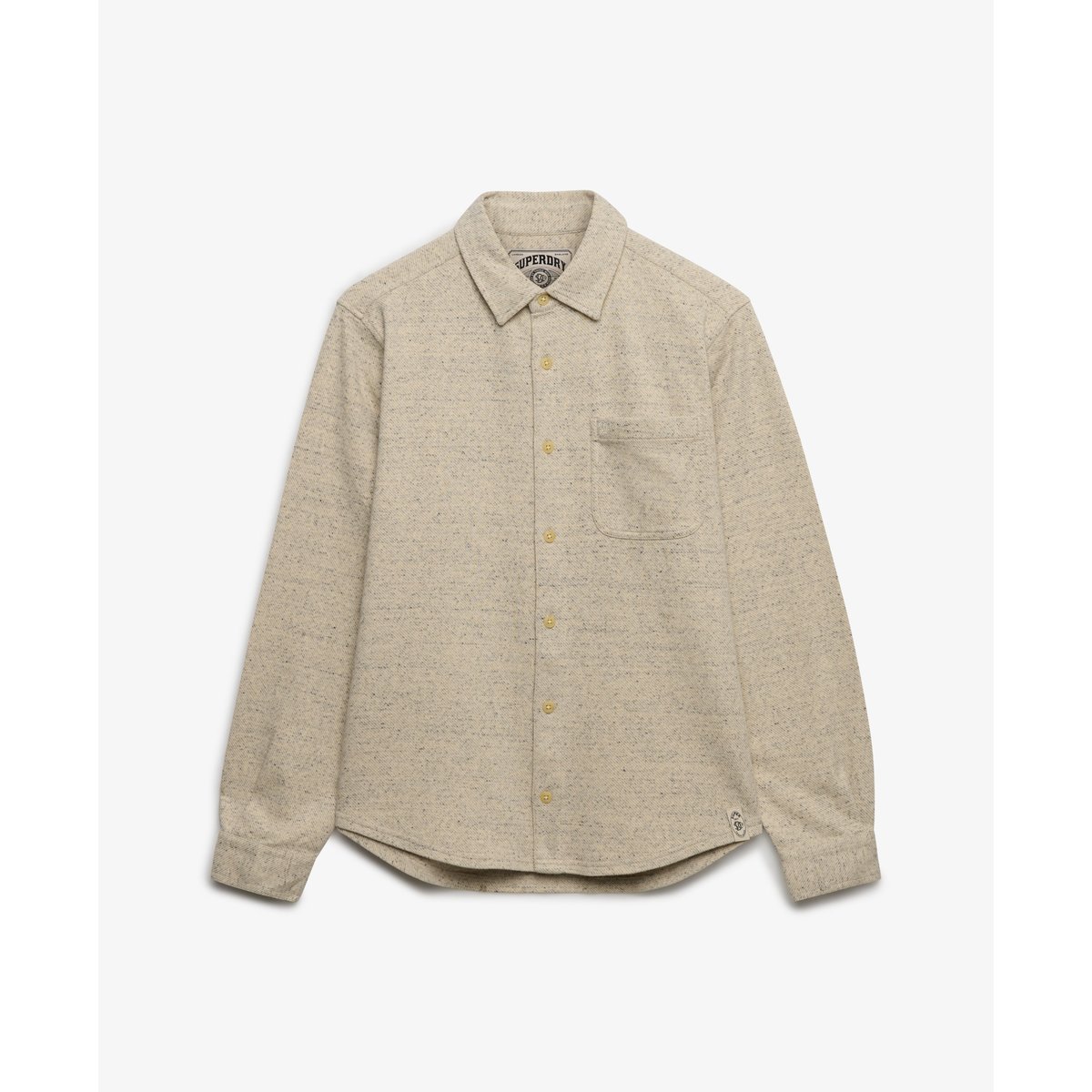 Chemise en Jersey Twill Tweed tweed écru, SUPERDRY