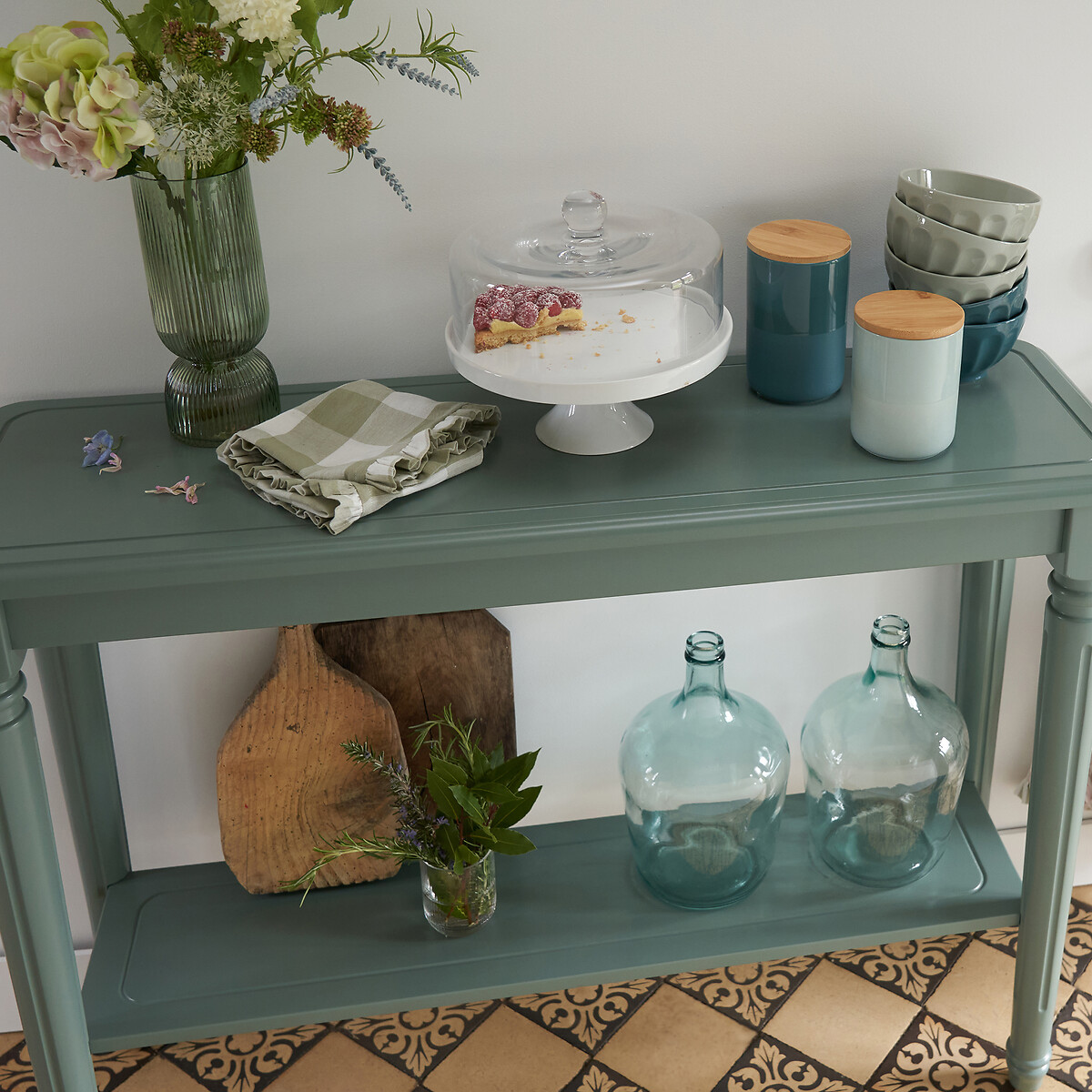 Trenma Cake Dish with Glass Cover white, LA REDOUTE INTERIEURS