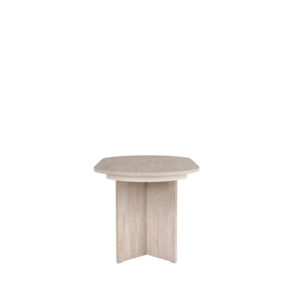 Table à manger extensible 6 à 8 personnes effet travertin 160-200x75cm- SAM beige, DRAWER
