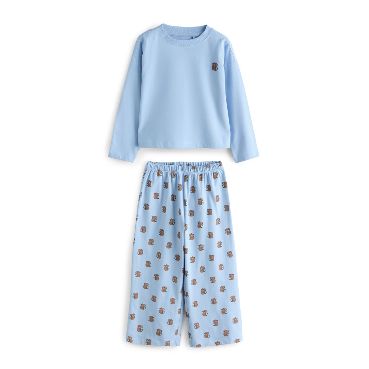 Pyjama long et large, lot de 3 rose/bleu, NEXT