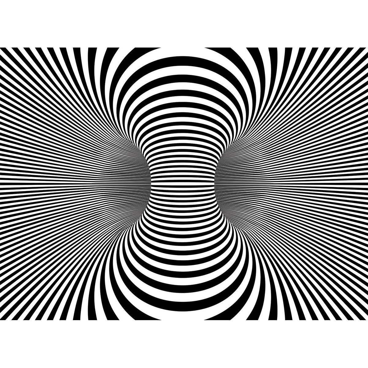 Papier peint psychedelique intissé, HEXOA