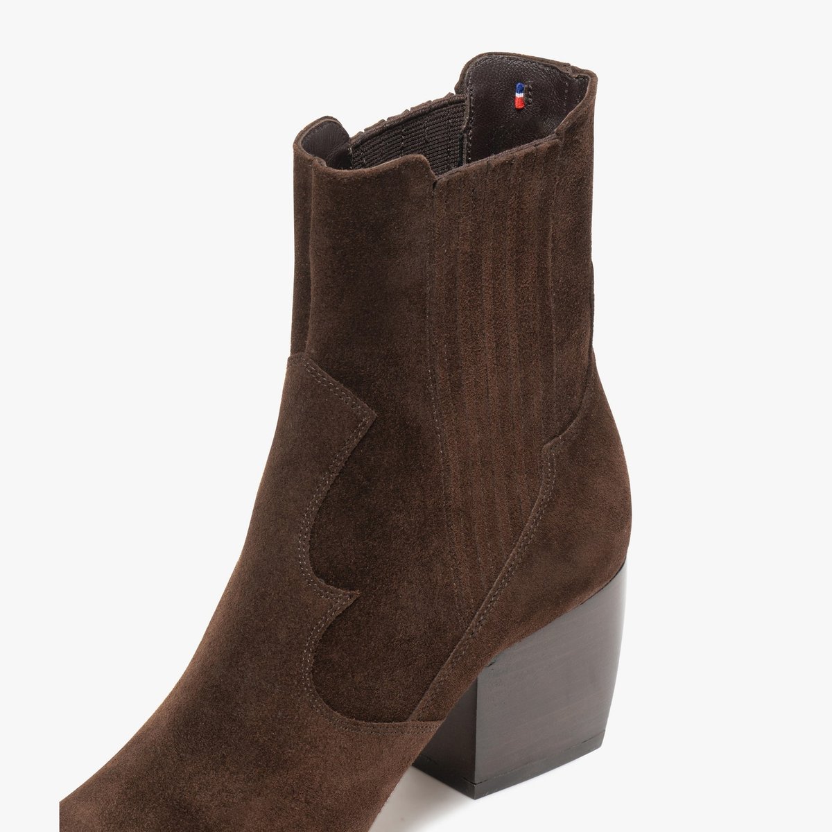 Boots À Talon en cuir MICKA marron chocolat, BOCAGE