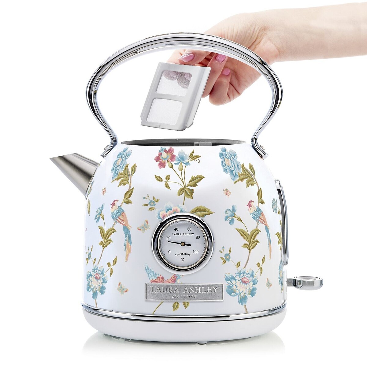 Laura Ashley 1.7L Dome Kettle - VQSBPKK336 white, LAURA ASHLEY