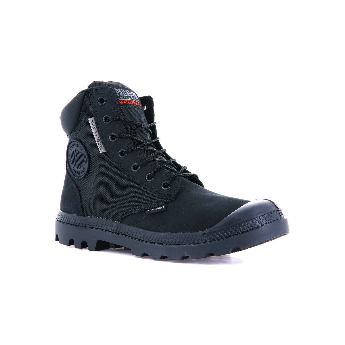 Boots en cuir PAMPA SC WPN U-S black/black, PALLADIUM