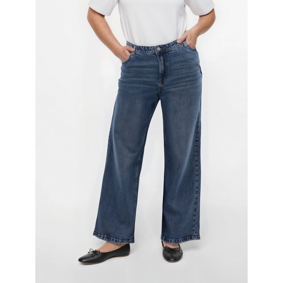 Jean À Coupe Large medium blue denim, VERO MODA
