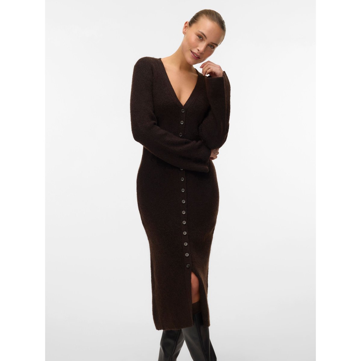 Robe En Maille marron - chocolate torte, VERO MODA