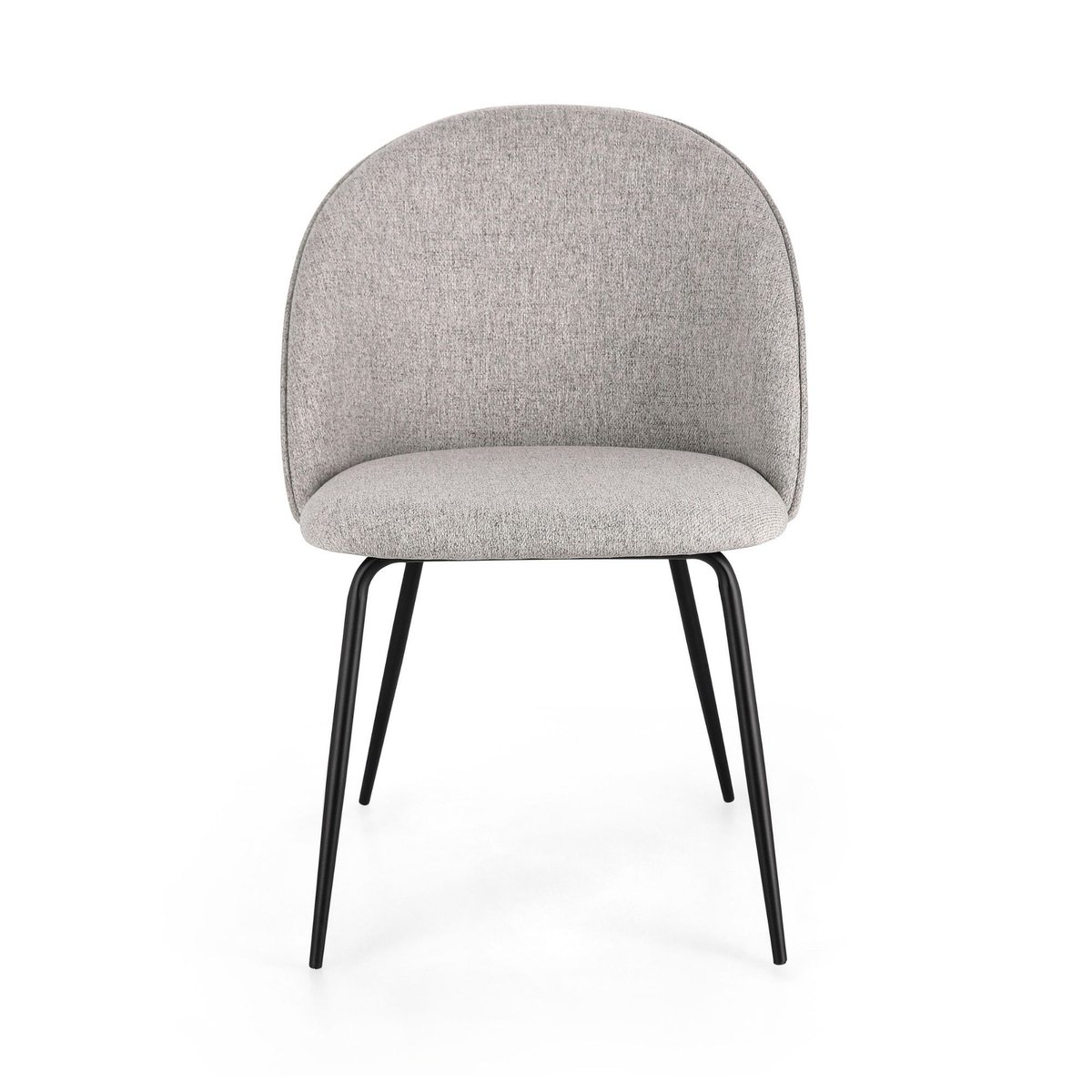 Chaises de salle à manger en métal et tissu (lot de 4) - DIANE gris, HELLIN, DEPUIS 1862