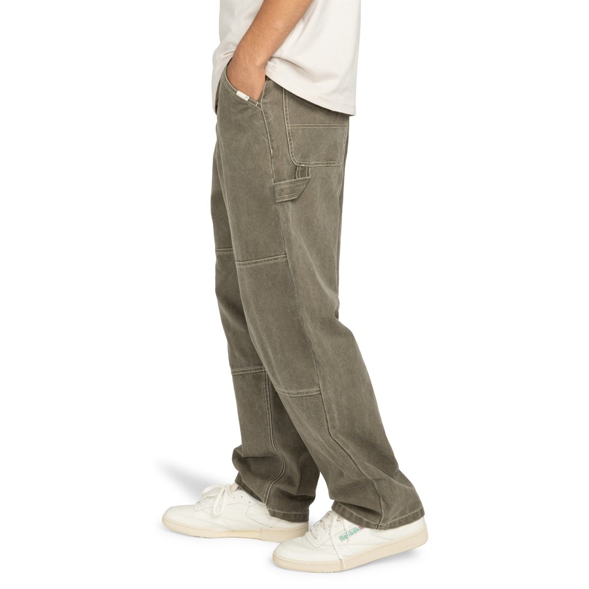 Pantalon baggy BIG CARPENTER CANVAS marron stone gray, ELEMENT