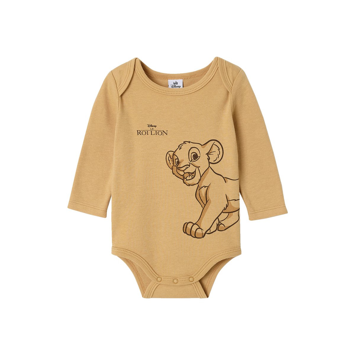 Lot de 2 bodies Le Roi Lion curry, VERTBAUDET