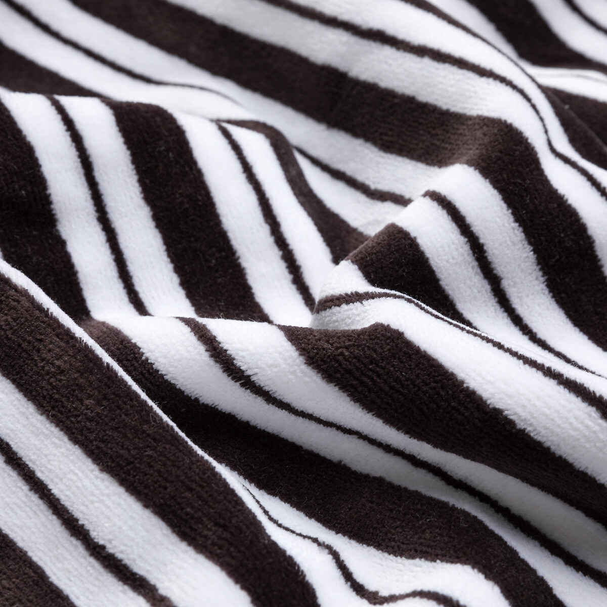 Jila Bath Towel in Velour Towelling white / dark grey, LA REDOUTE INTERIEURS