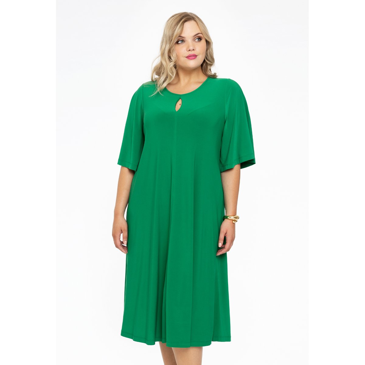 Robe avec découpe / découpes vert, YOEK
