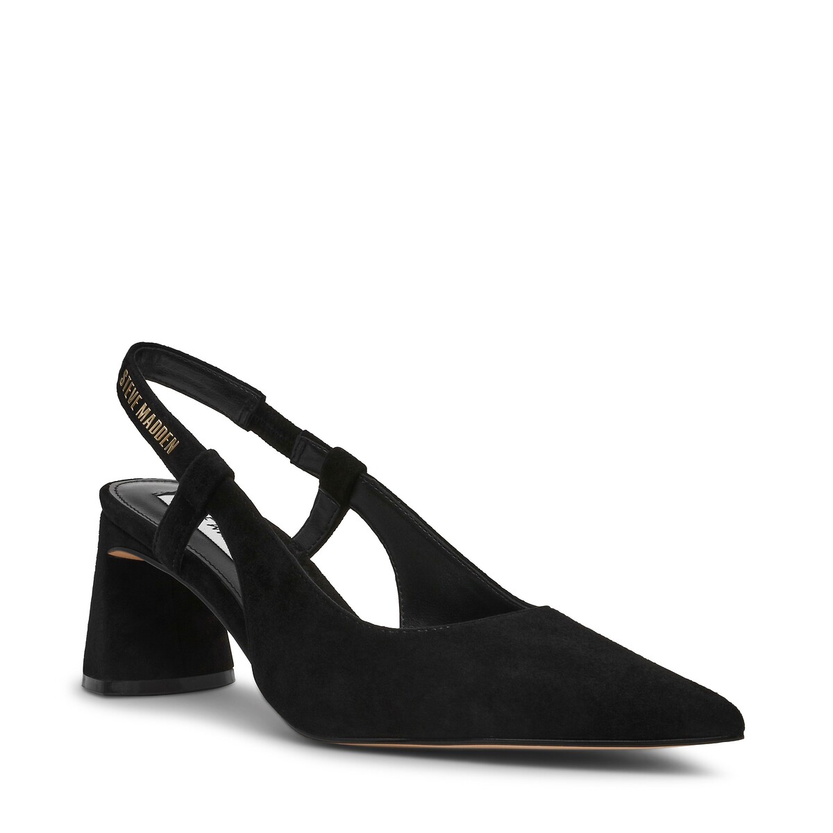 Escarpins slingback en cuir suède Evanston noir, STEVE MADDEN