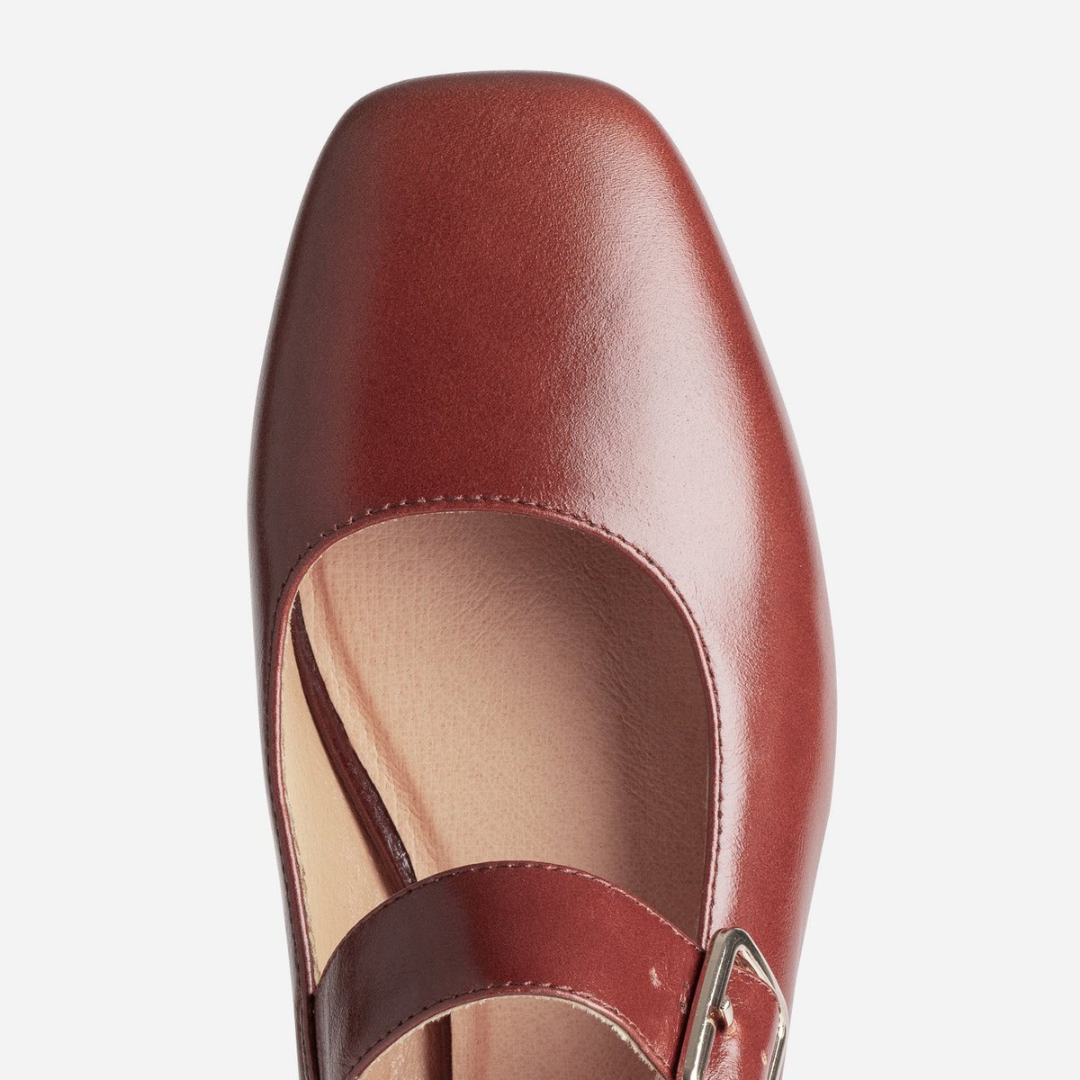 Ballerine en cuir BEATRICE cognac, ERAM