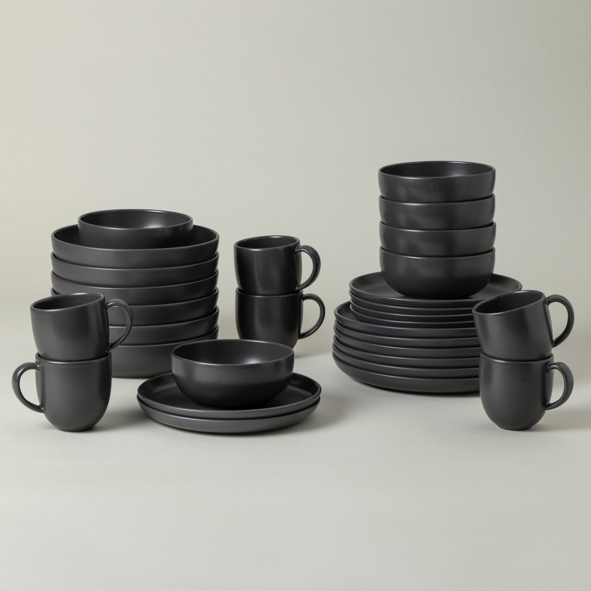 Set Table 30 Pièces avec Tasse Pacifica by Casafina seed grey, COSTA NOVA