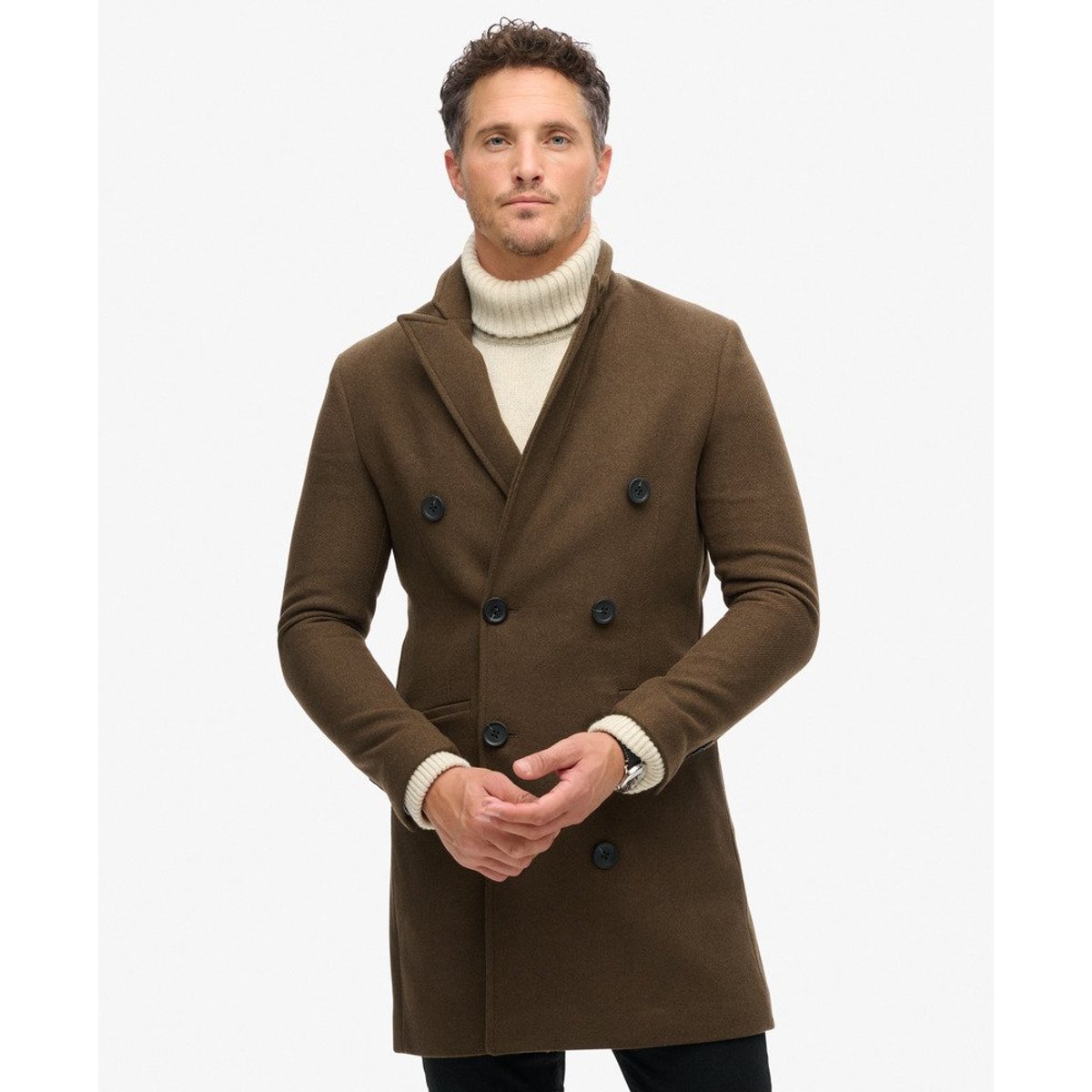 The Merchant Store - Manteau de ville kaki intense, SUPERDRY