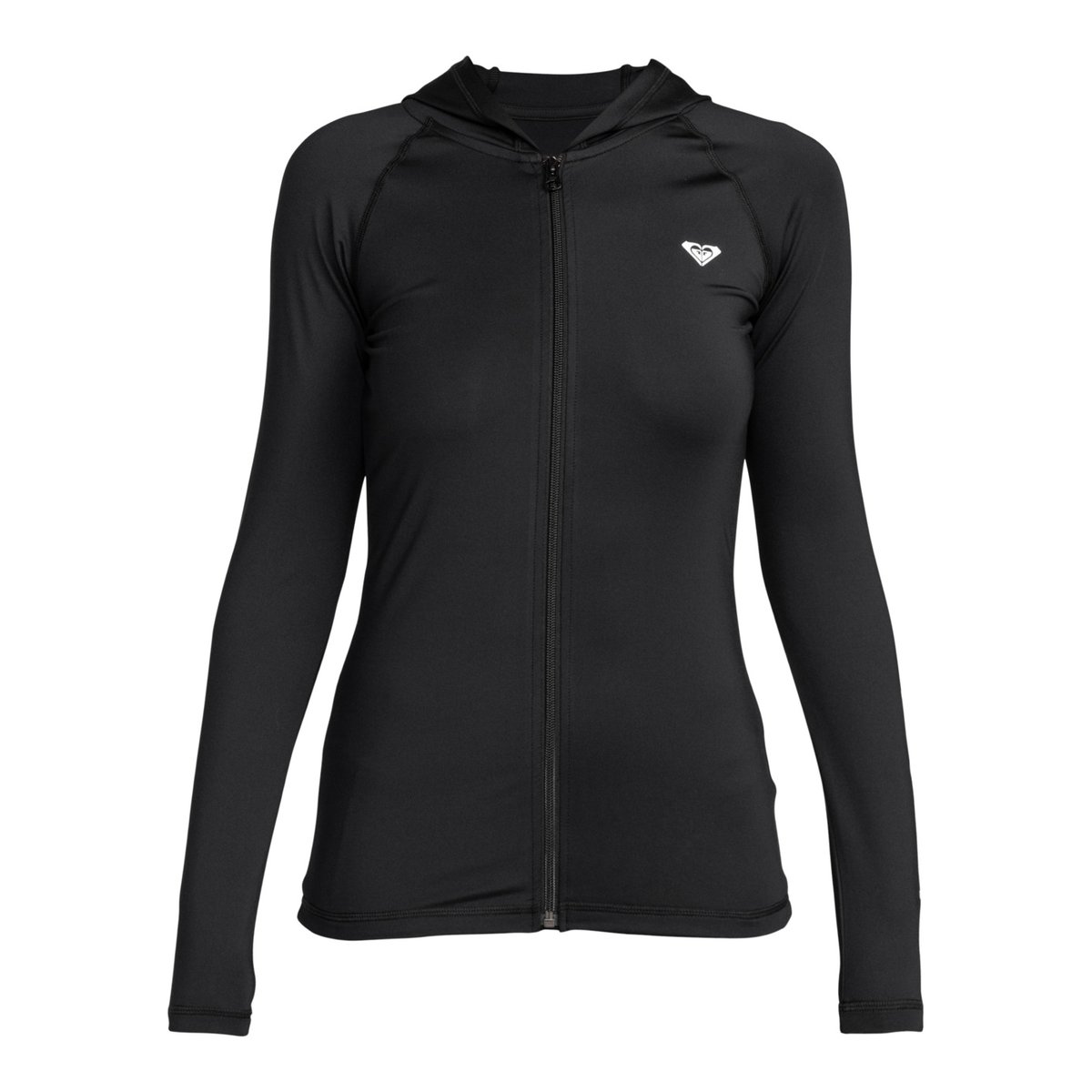 Lycra manches longues zippé avec capuche NEW ESSENTIALS. noir anthracite, ROXY