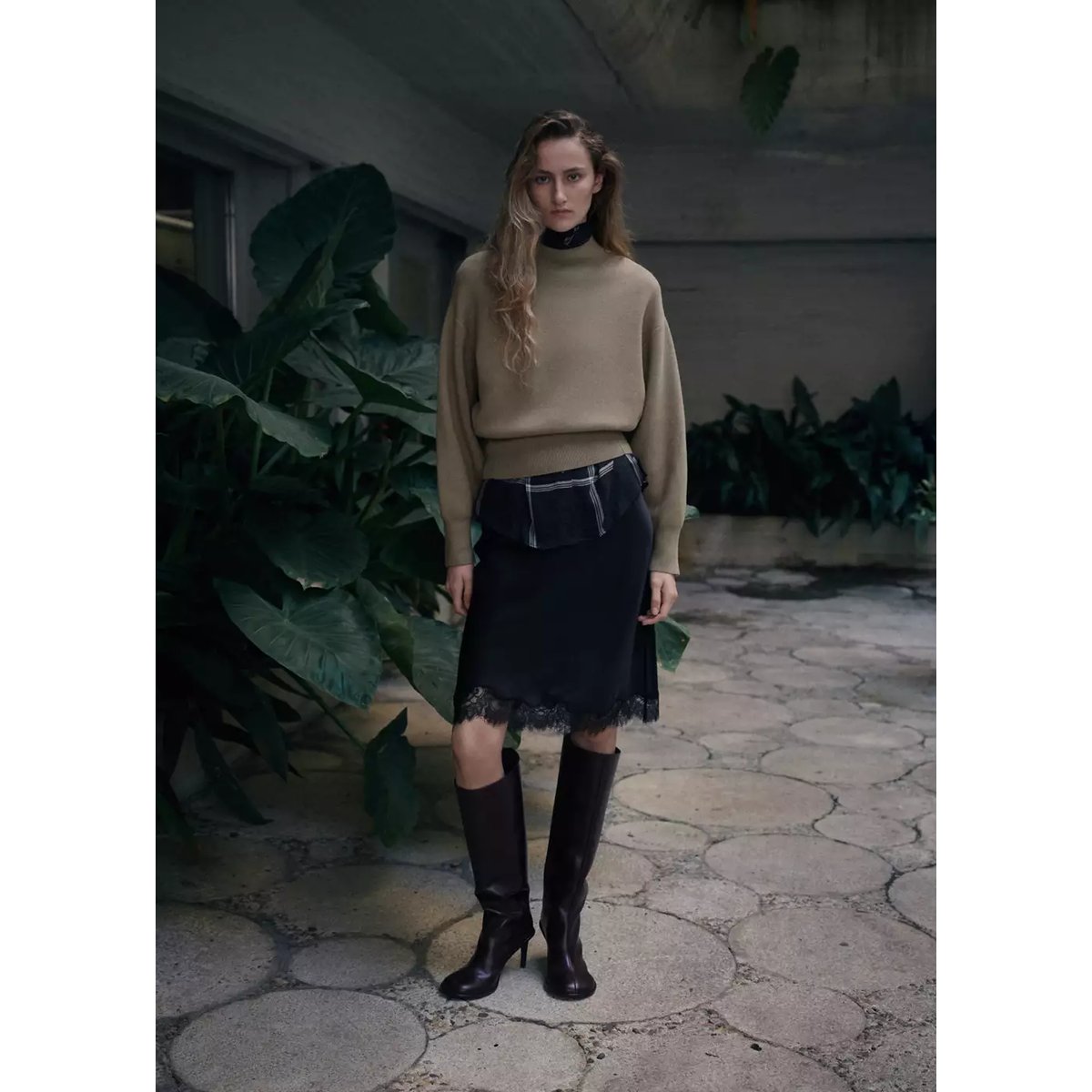 Pull-over oversize col montant gris clair/pastel, MANGO