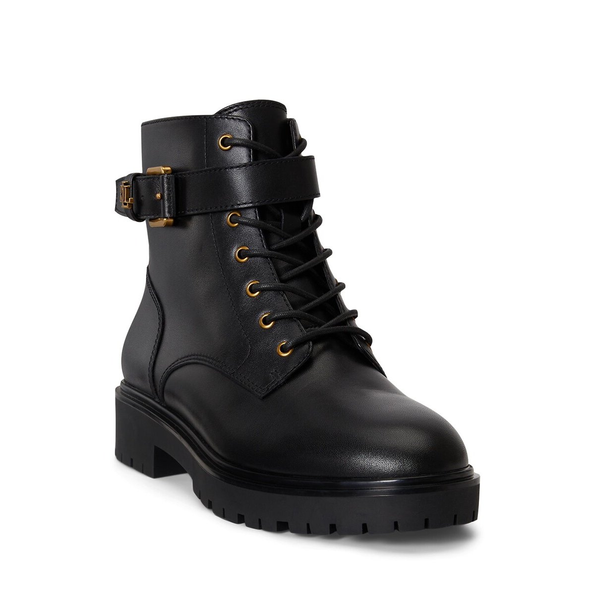 Allyson Lace-Up Leather Ankle Boots black, LAUREN RALPH LAUREN