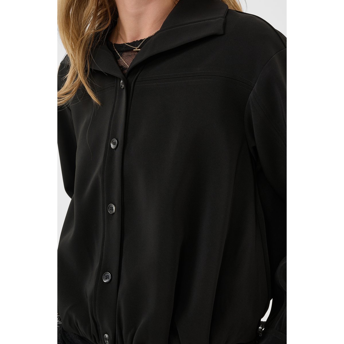 Chemise à manches longues noir pitch black, CREAM
