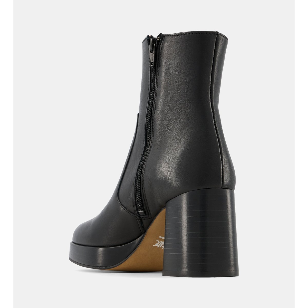 Bottines à plateforme celma cuir noir, GALERIES LAFAYETTE