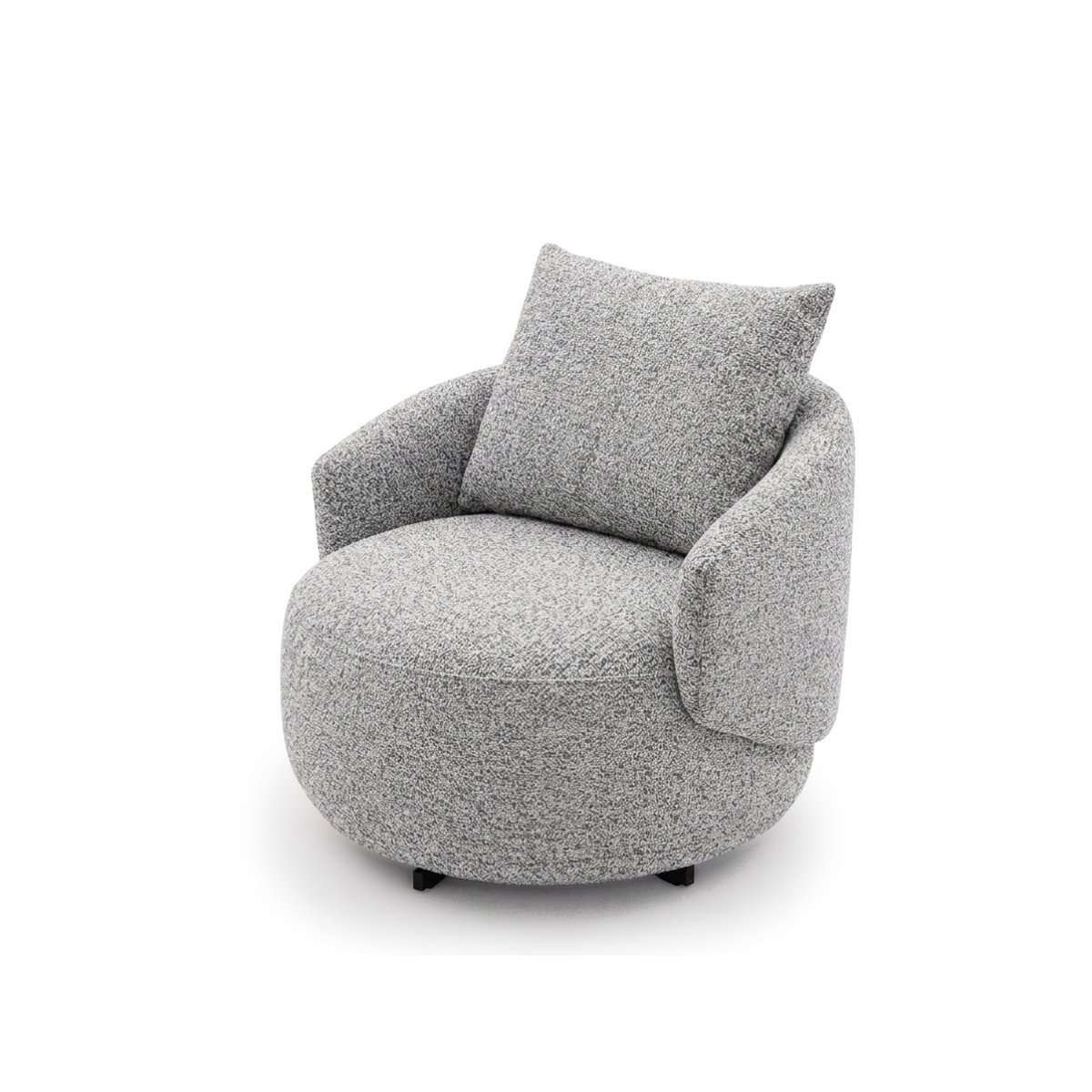 Fauteuil tissu chiné, LEXIE gris, BOBOCHIC