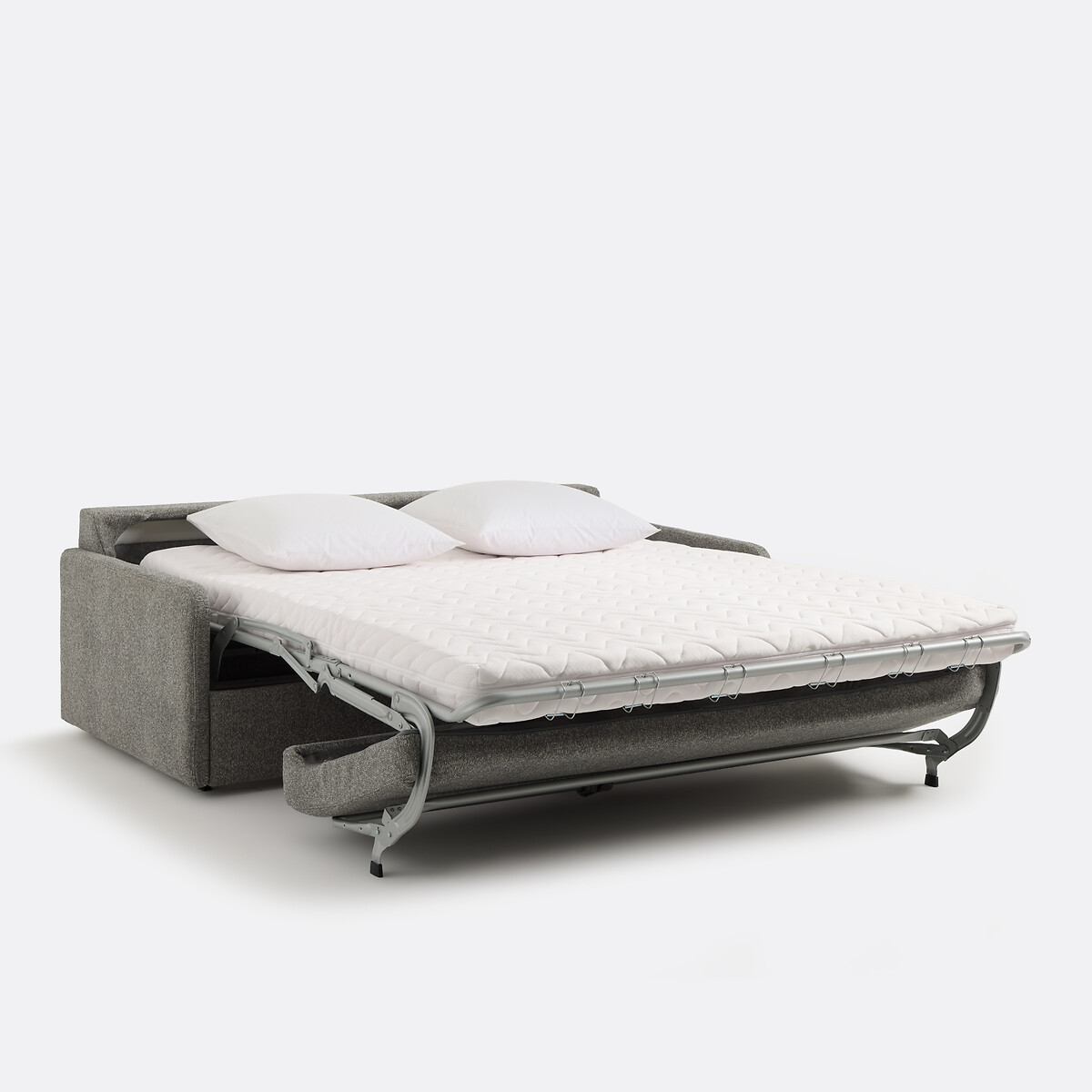 Canapé-lit, texturé chiné, 2, 3 ou 4 places, Comfort Bultex®, Marta gris clair, LA REDOUTE INTERIEURS
