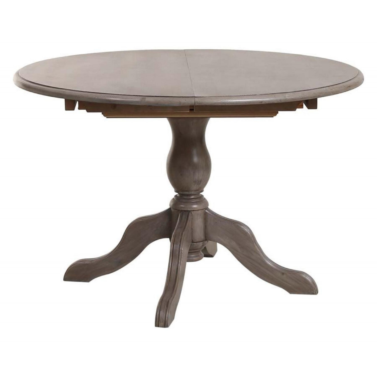 Table ronde extensible - NATURAL marron, INTERIOR'S