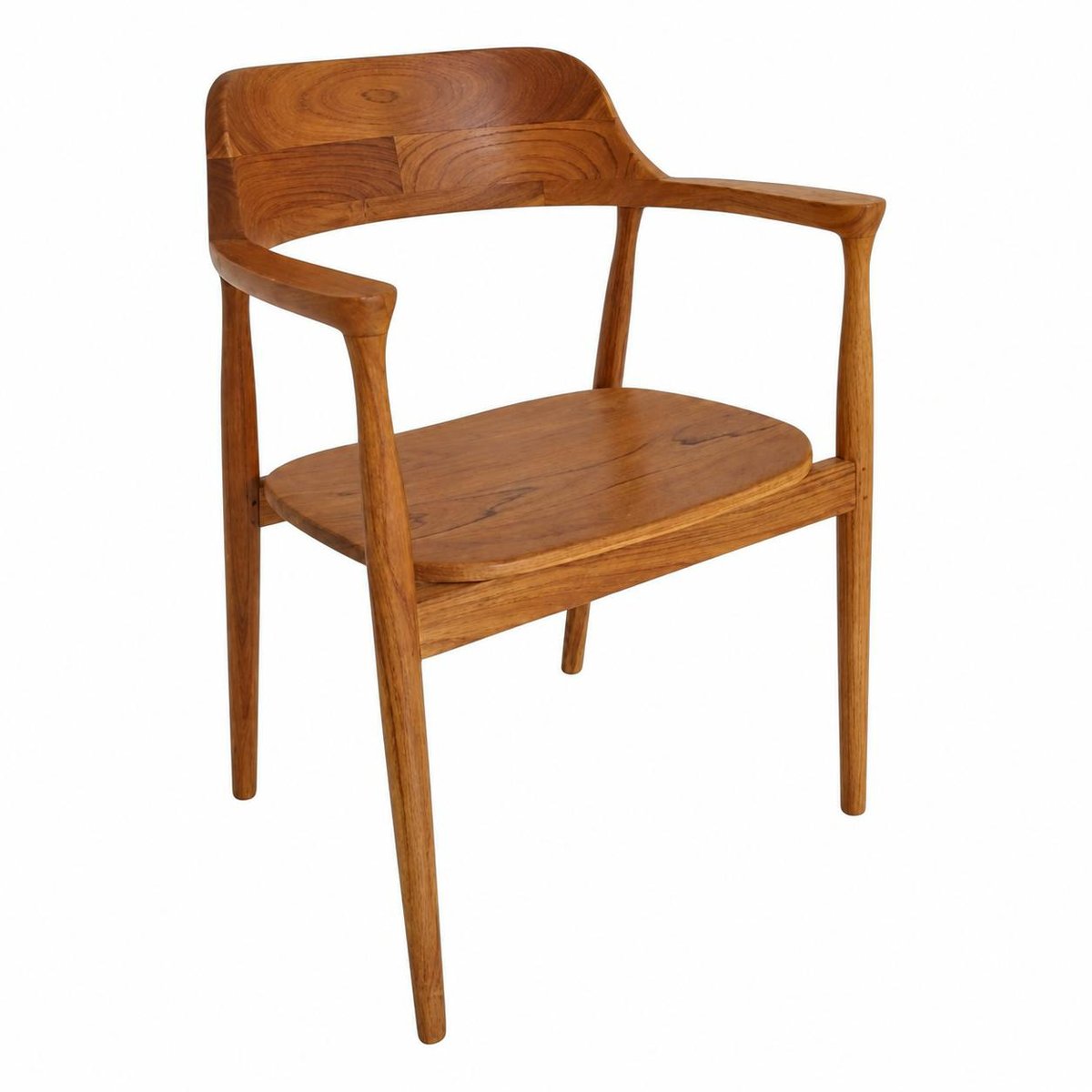 Chaise en bois avec accoudoirs (lot de 2) DEPOK bois naturel, PIER IMPORT