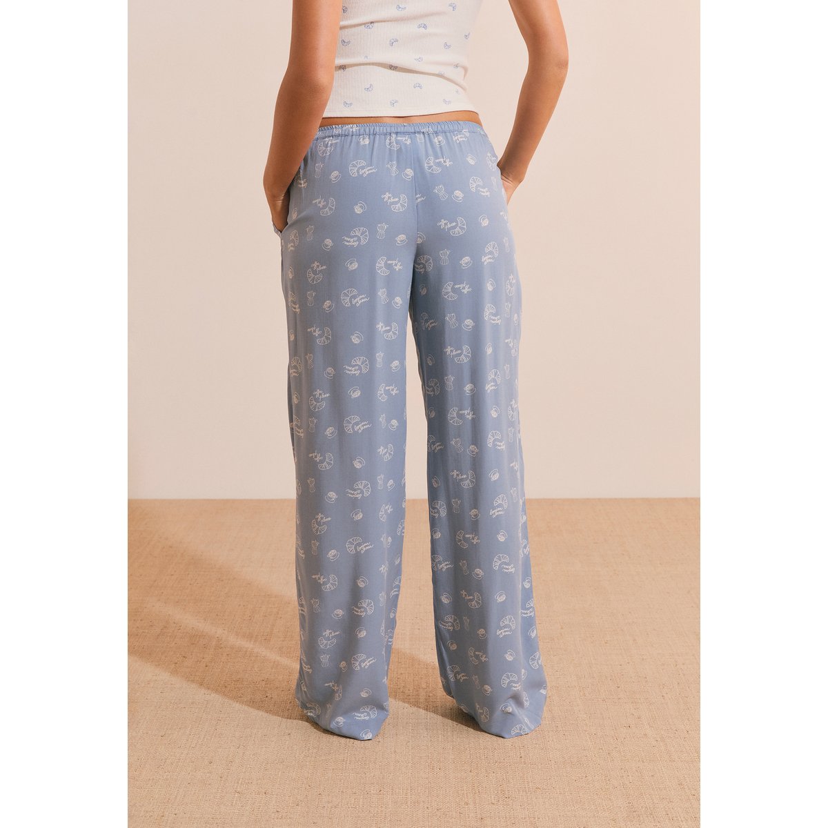 Pantalon de pyjama à motifs croissants BLUE bleu, ETAM
