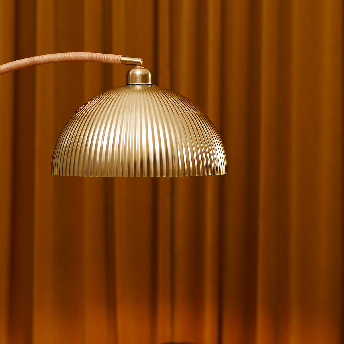 MADE.COM Shell Arched Floor Lamp aged brass, MADE