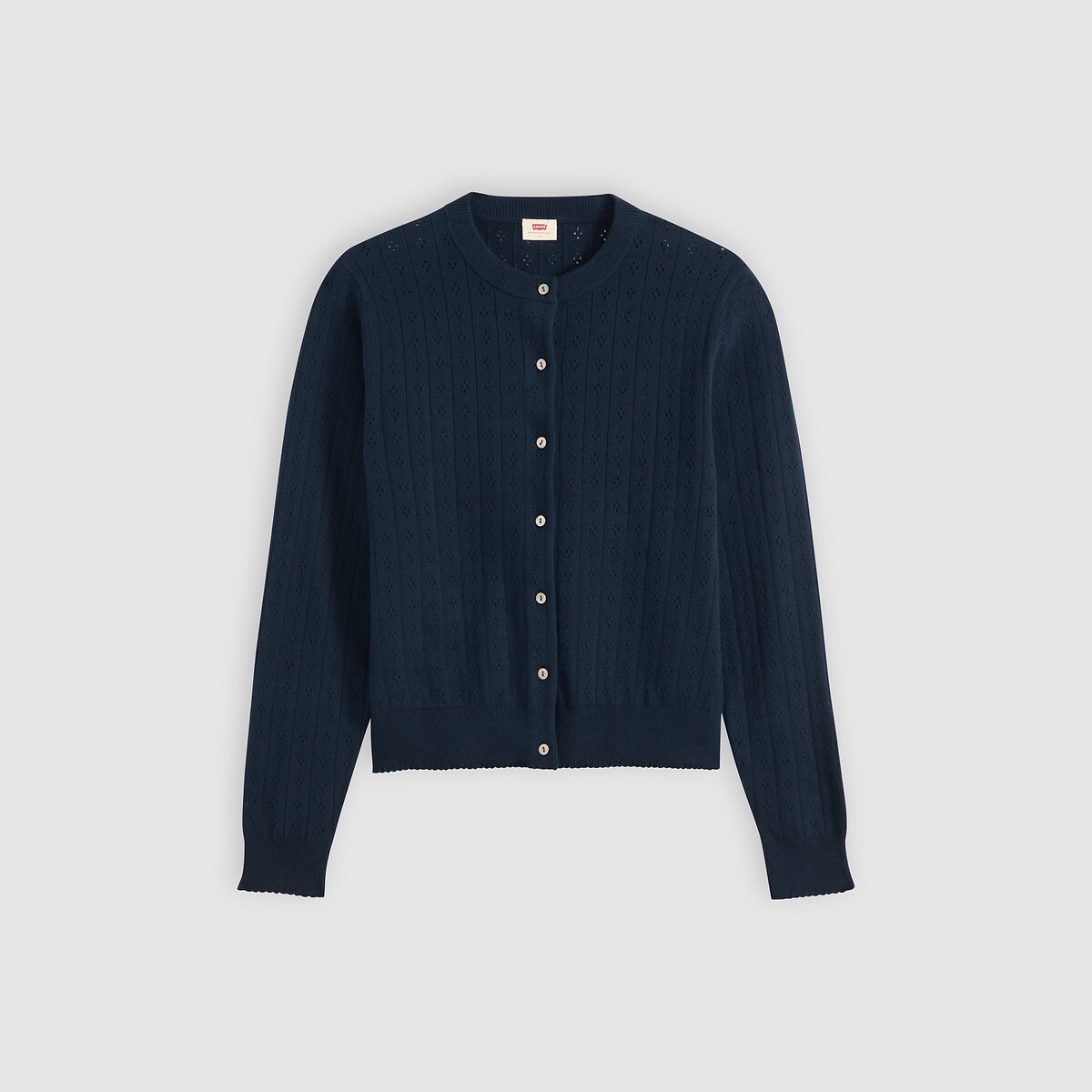 Cardigan col rond maille pointelle marine, LEVI'S