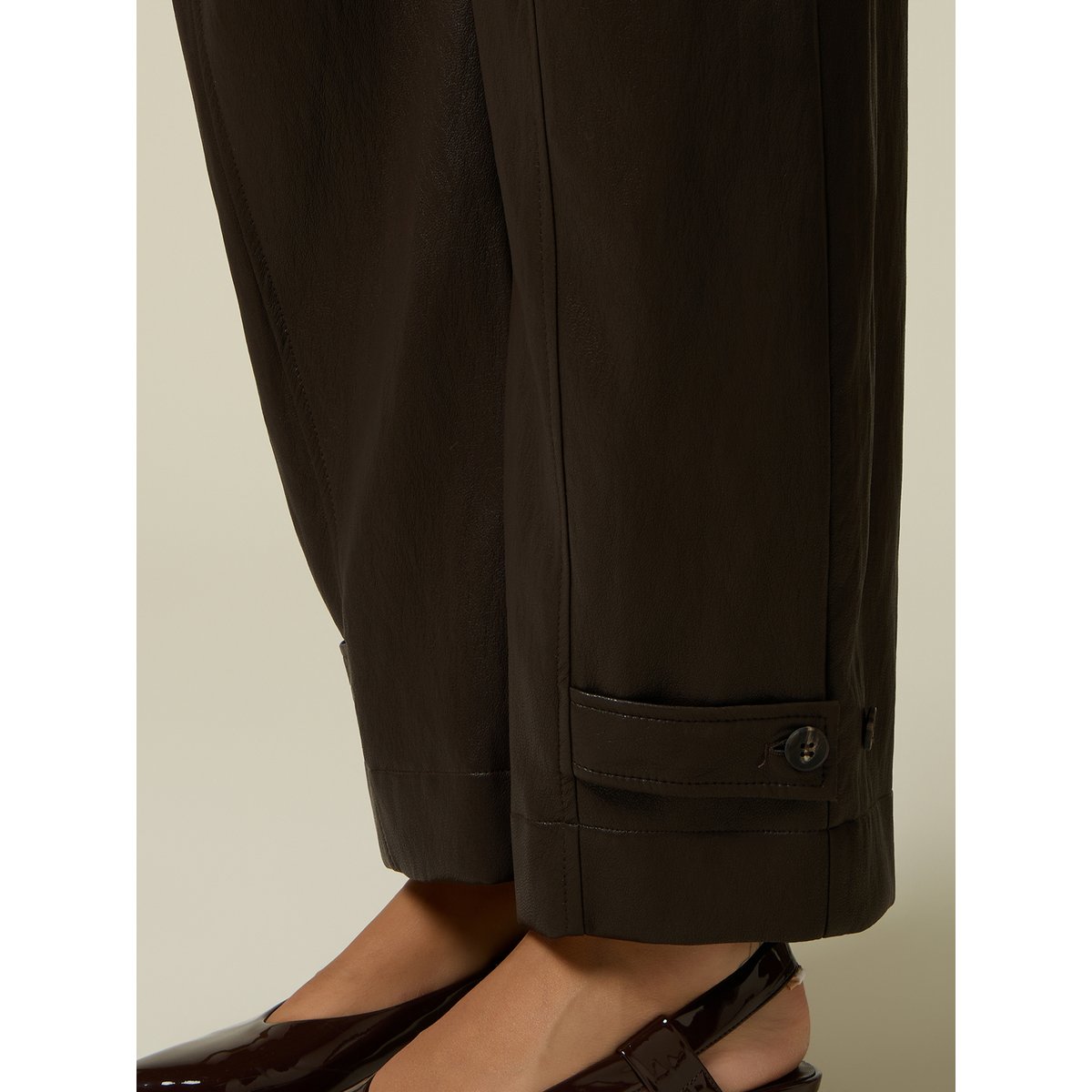 Pantalon palazzo marron, OLTRE
