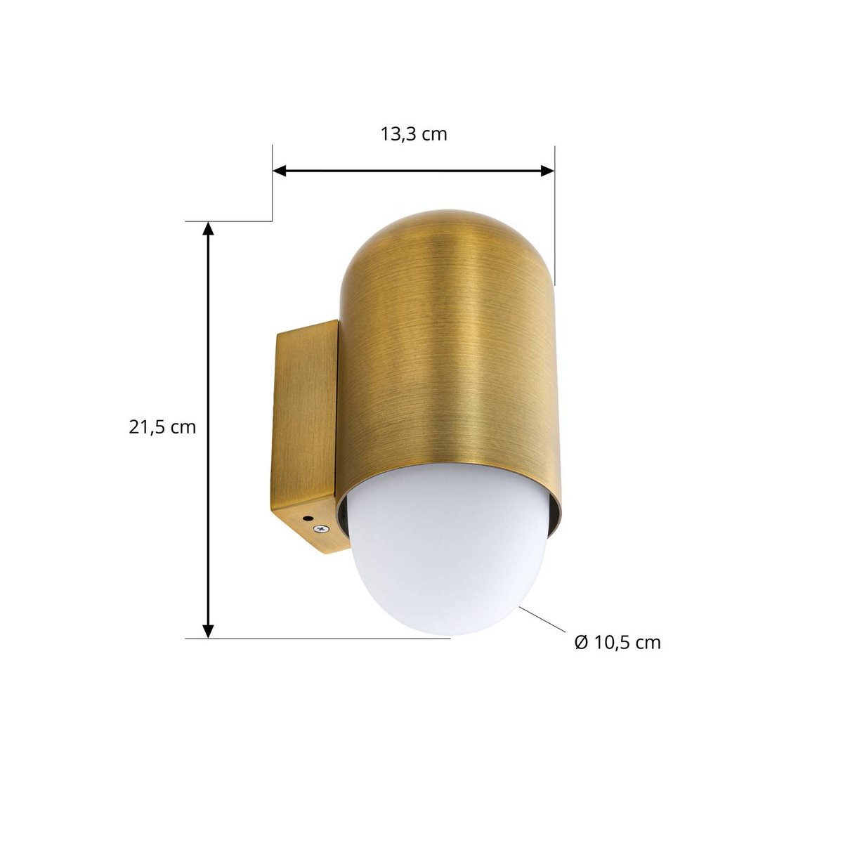 Applique extérieure en aluminium moderne laiton, blanc, LINDBY