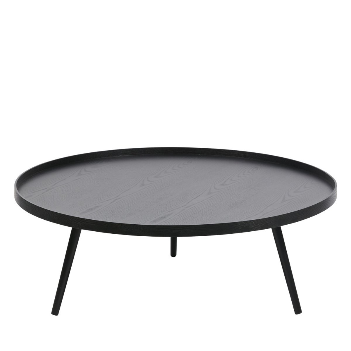 Table basse ronde en bois 100cm- MESA noir, WOOOD