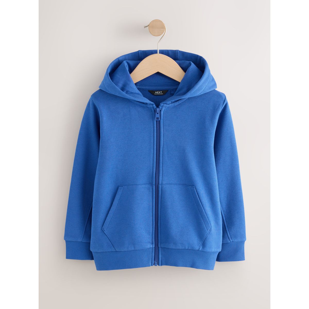 Sweat à capuche molletonné bleu cobalt, NEXT