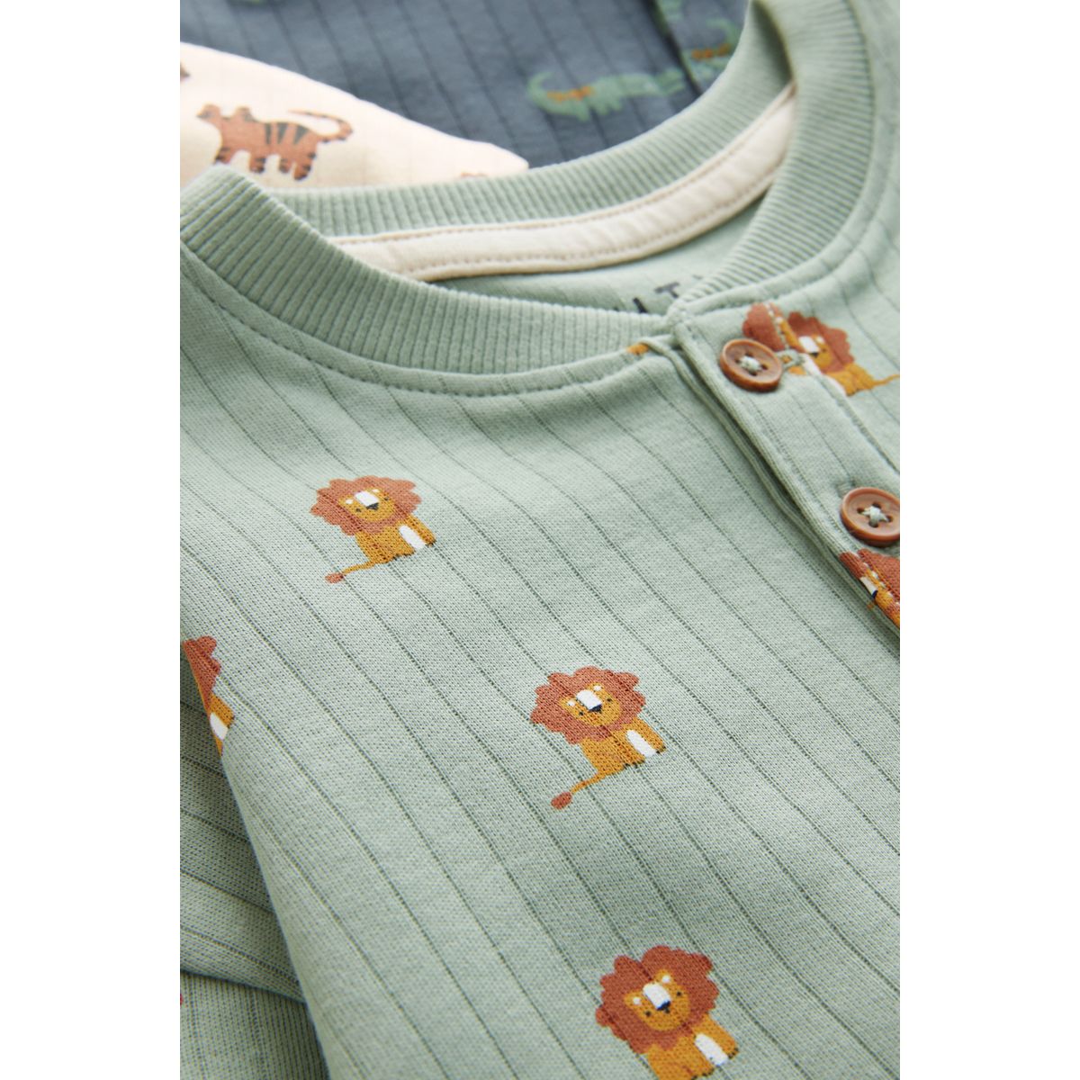 Pyjama oversize, lot de 3 bleu/écru, NEXT