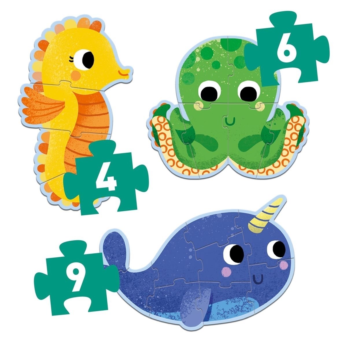 Primo puzzle dans la mer multicolore, DJECO